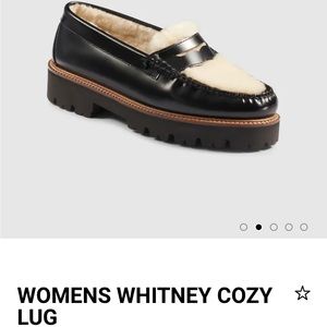 G.H. Bass Cozy Whitney Lug Sole Weejun - Shearling and Leather Loafer